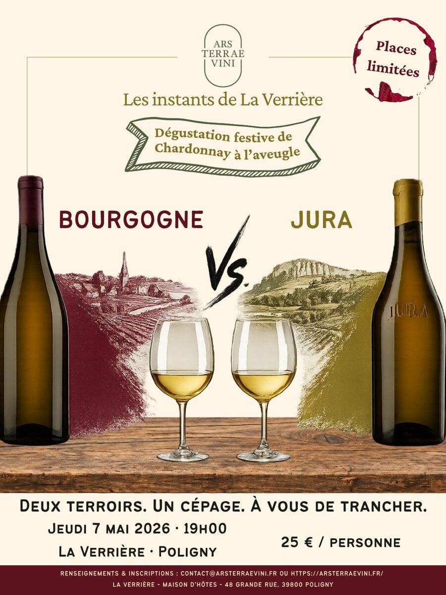 Affiche — Chardo, Bourgogne vs. Jura — une soirée à l'aveugle