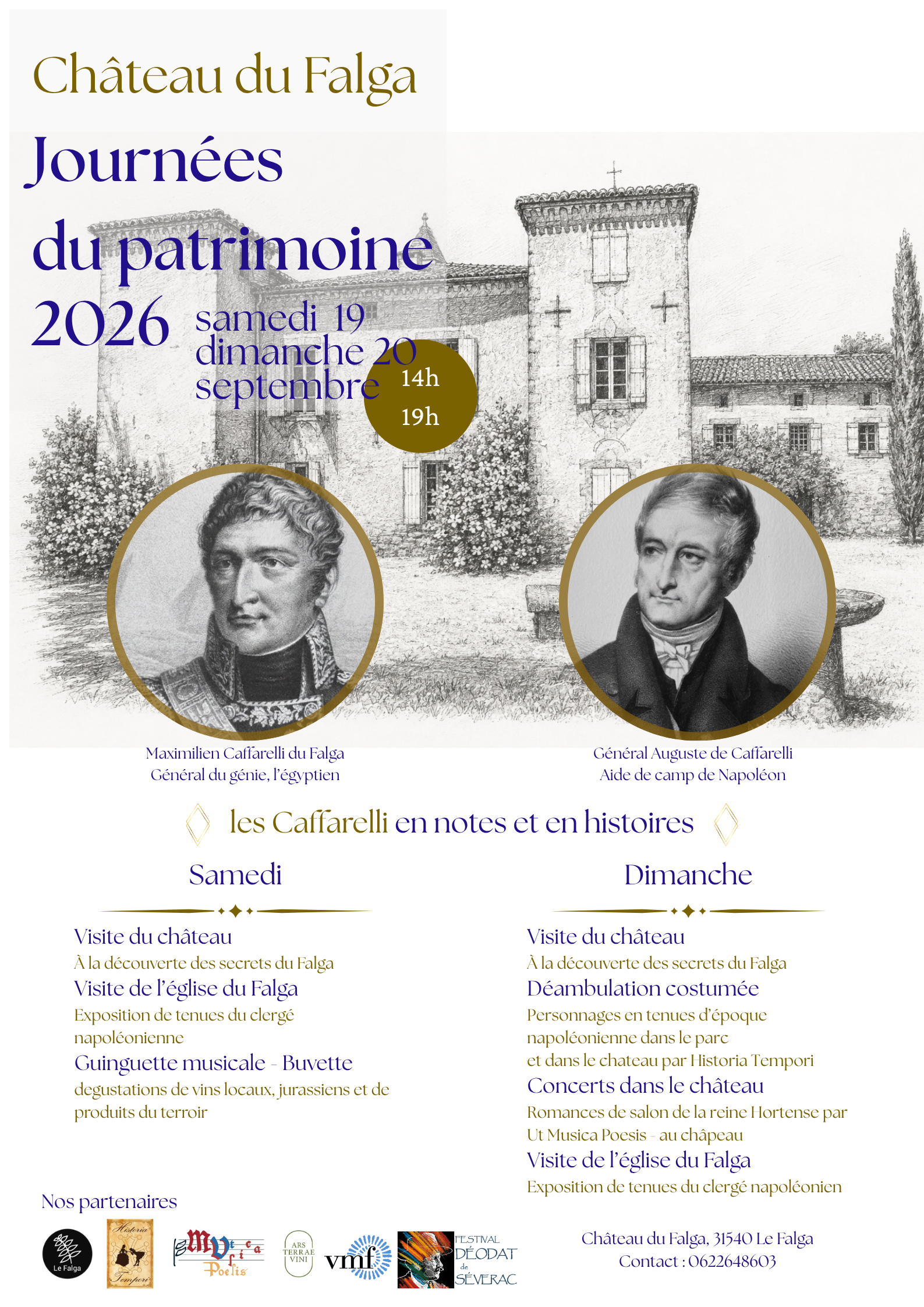 Affiche — Journées du patrime - Château du Falga