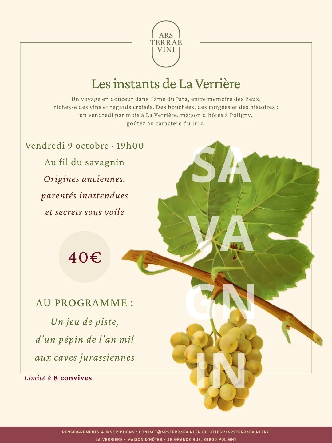Affiche — Au fil du savagnin : origines, parentés et secrets